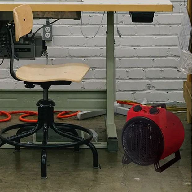 Igenix 3kW Industrial Drum Fan Heater, 2 Heat Settings, Red