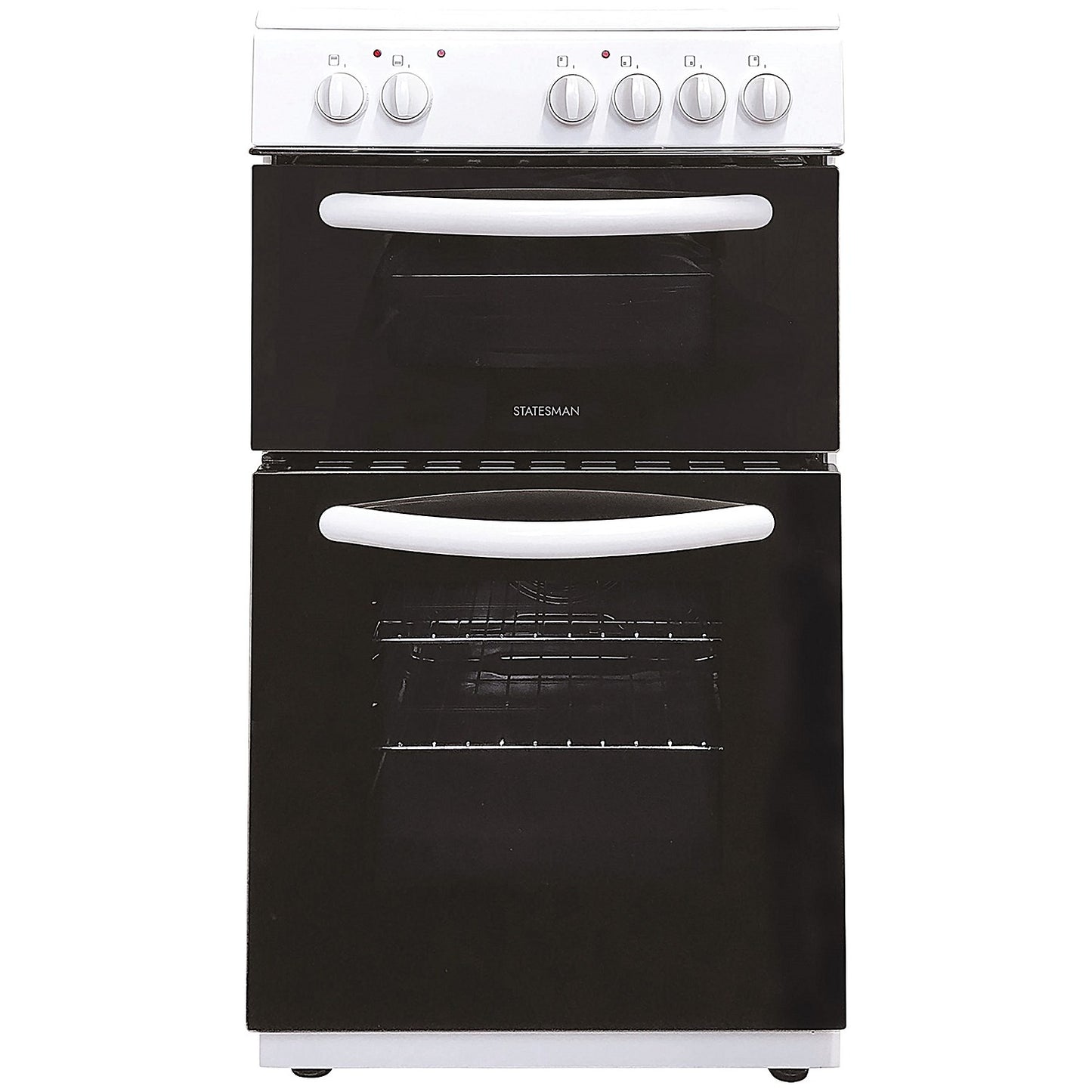 Statesman Electric Cooker Double Oven 50cm White