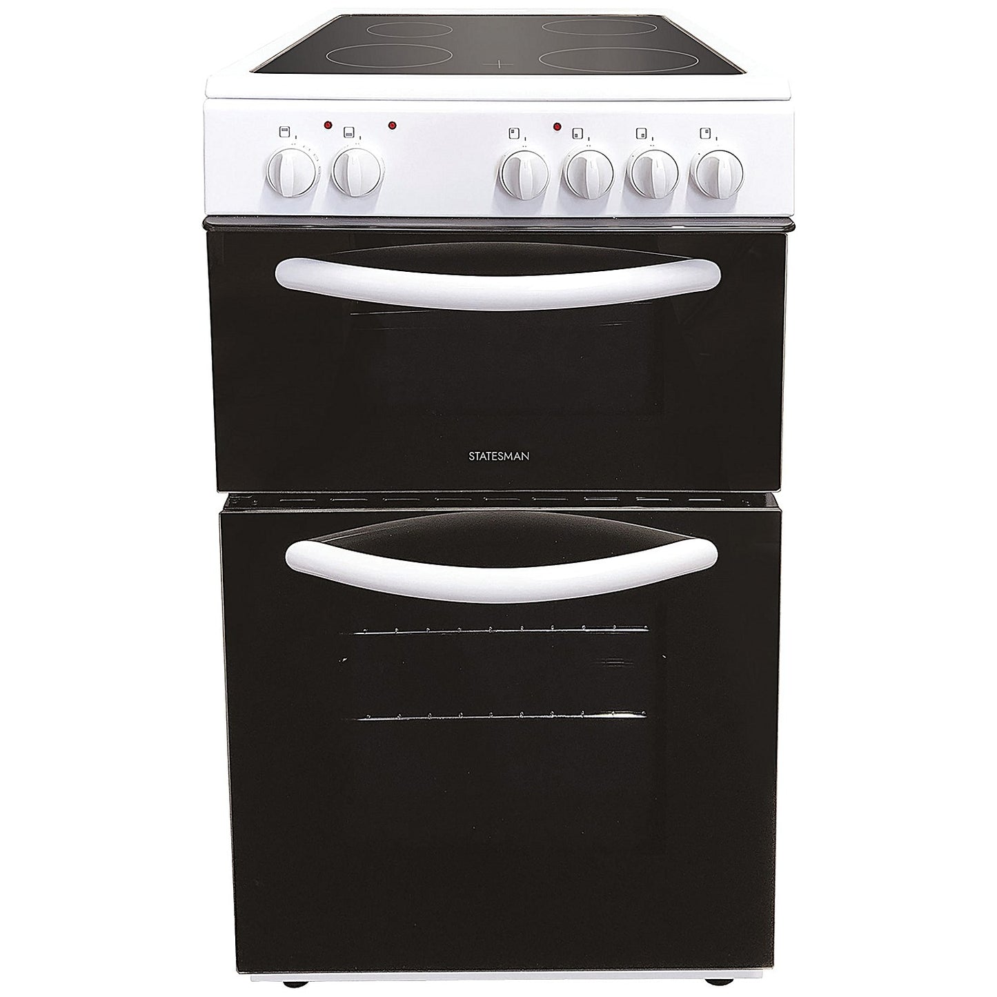Statesman Electric Cooker Double Oven 50cm White