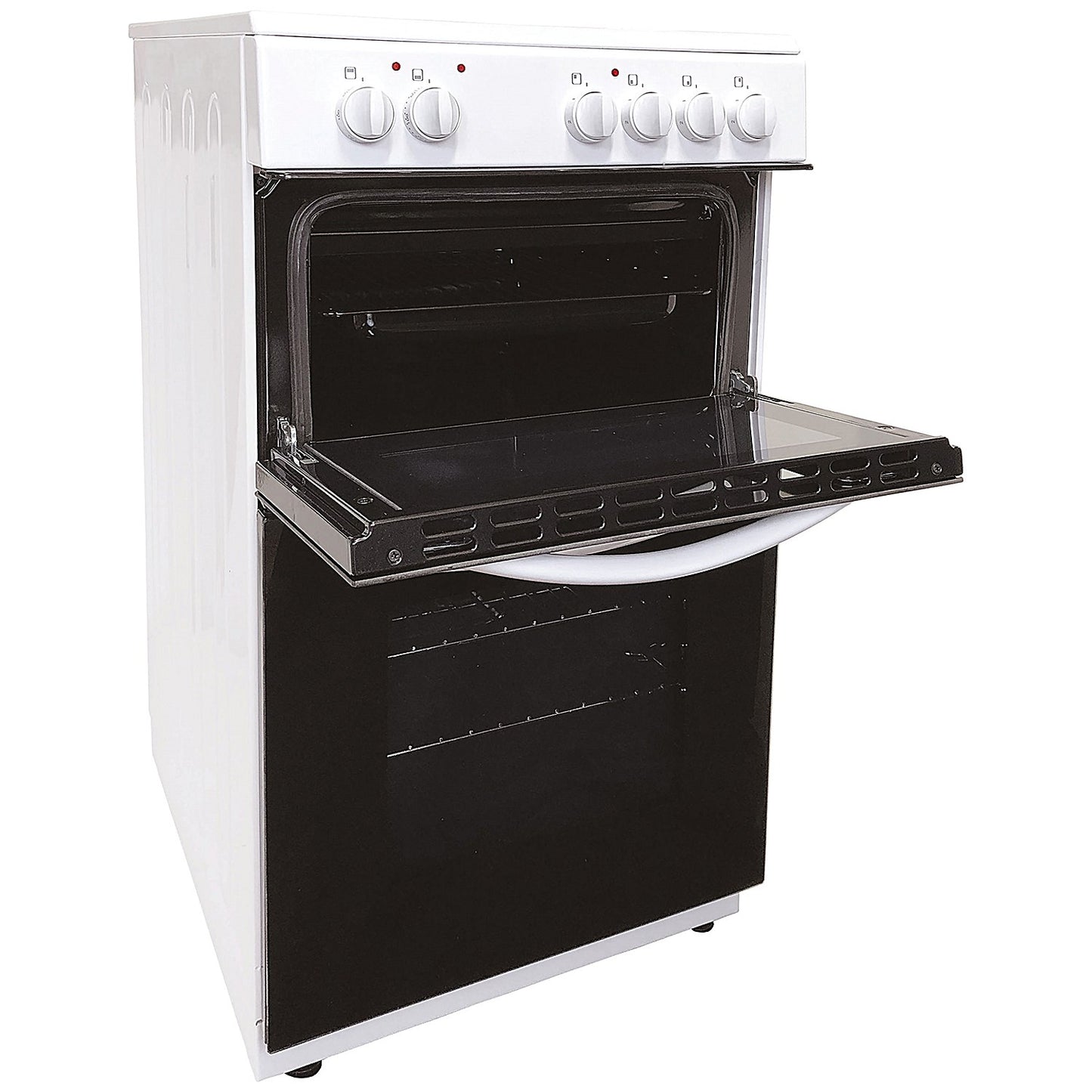 Statesman Electric Cooker Double Oven 50cm White
