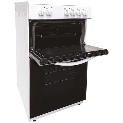 Statesman Electric Cooker Double Oven 50cm White