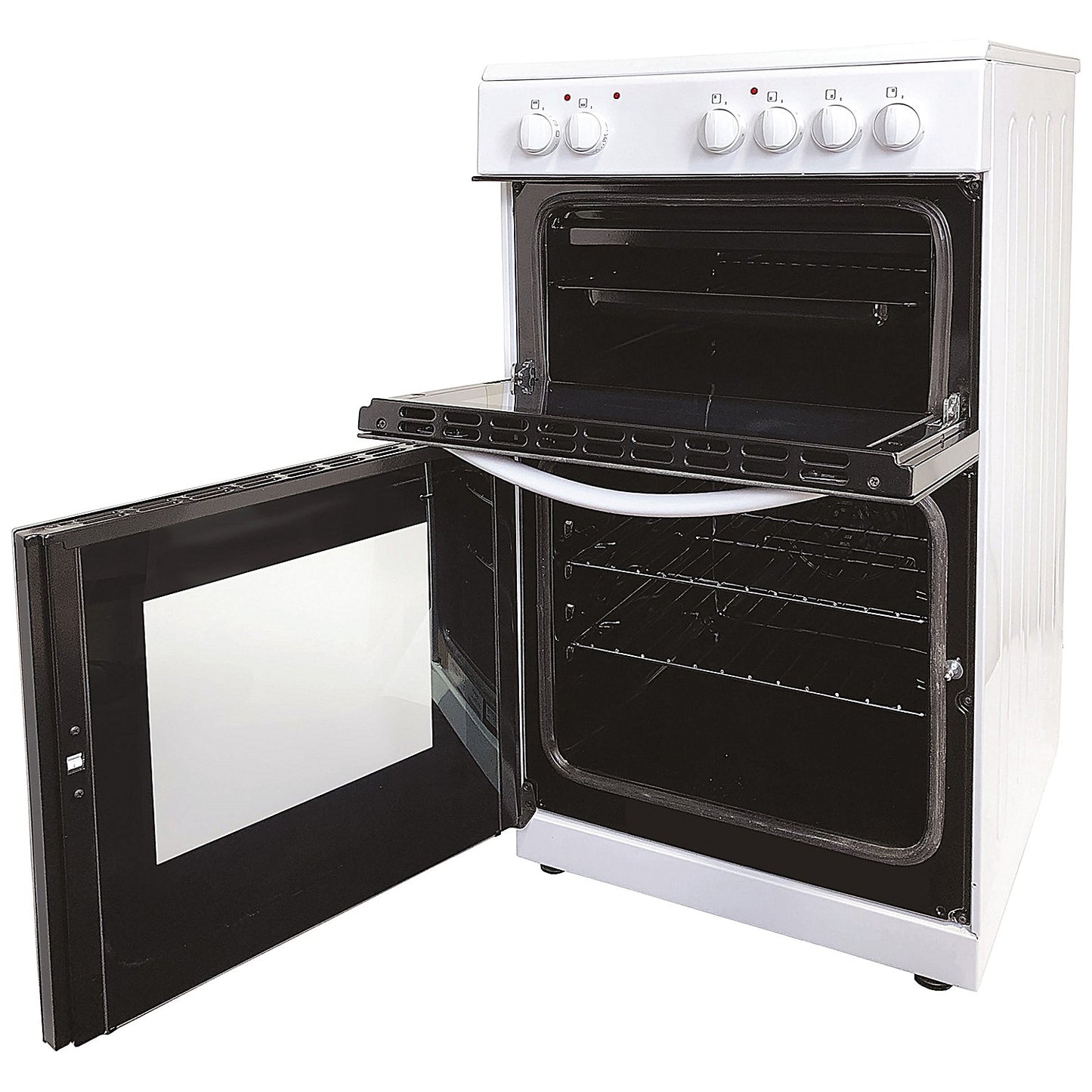Statesman Electric Cooker Double Oven 50cm White