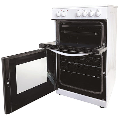 Statesman Electric Cooker Double Oven 50cm White