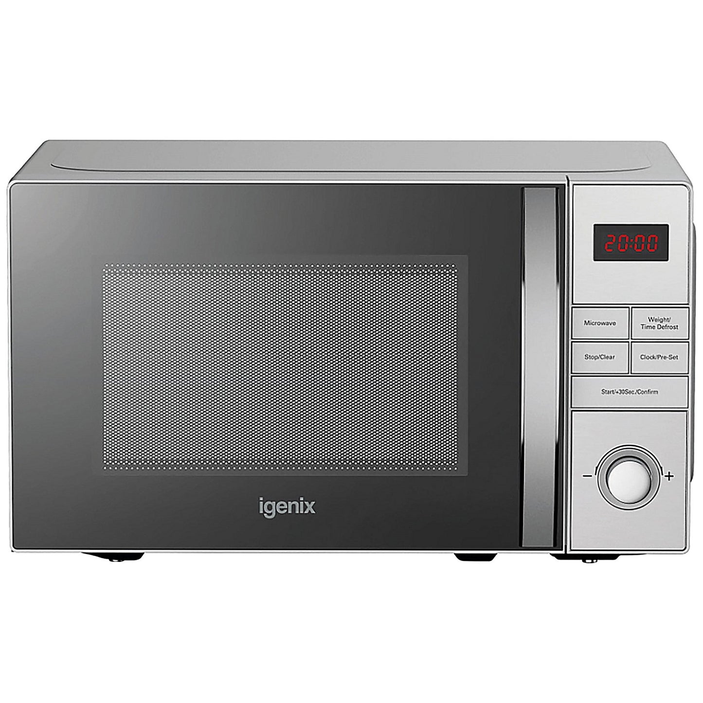 Igenix Stainless Steel Digital Microwave, 800W, 20 Litre
