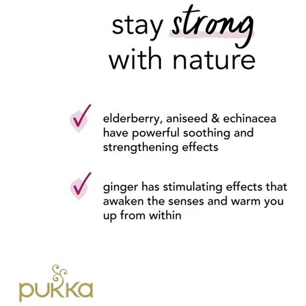 Pukka Elderberry and Echinacea Organic Tea Bags, Pack of 20