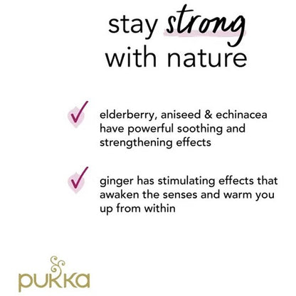Pukka Elderberry and Echinacea Organic Tea Bags, Pack of 20