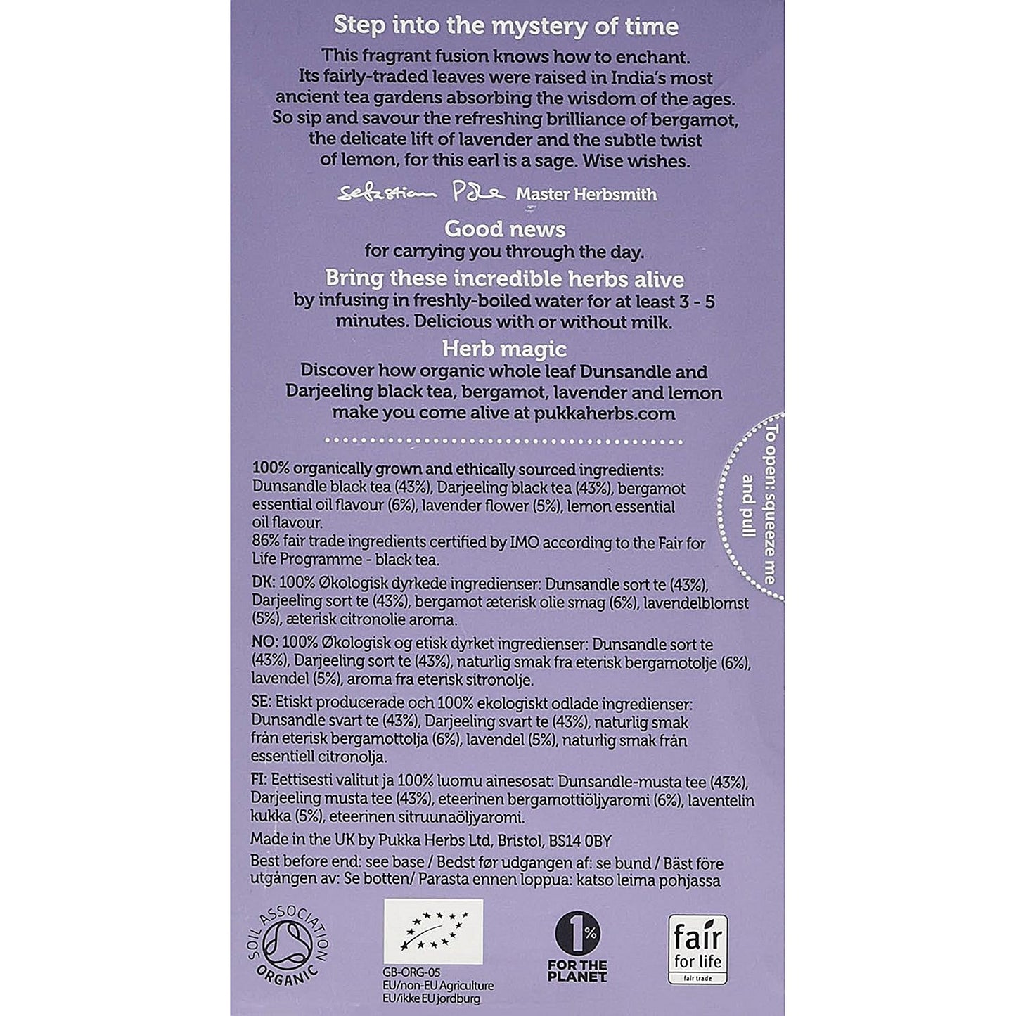 Pukka Gorgeous Earl Grey Tea, Pack of 20