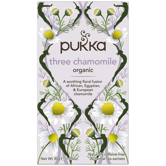 Pukka Three Chamomile Organic Tea Bags, Pack of 20