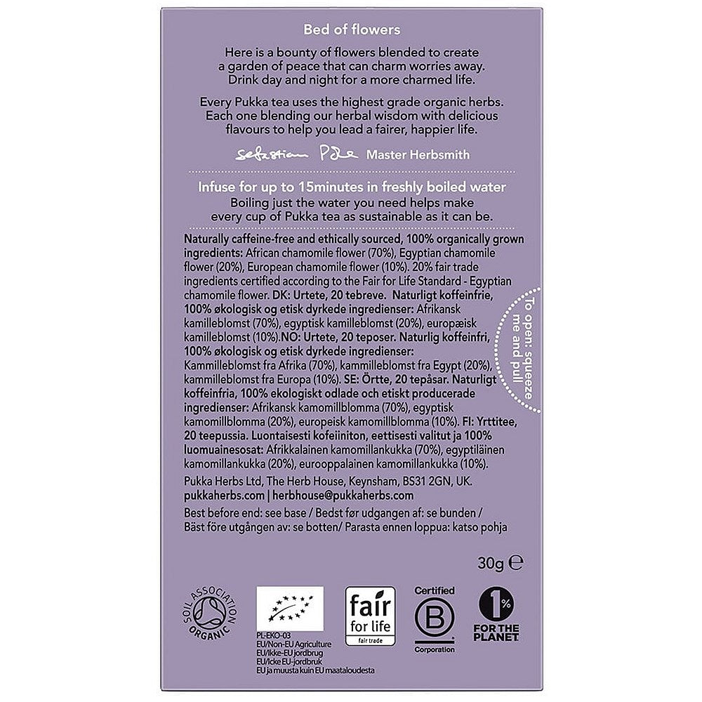 Pukka Three Chamomile Organic Tea Bags, Pack of 20