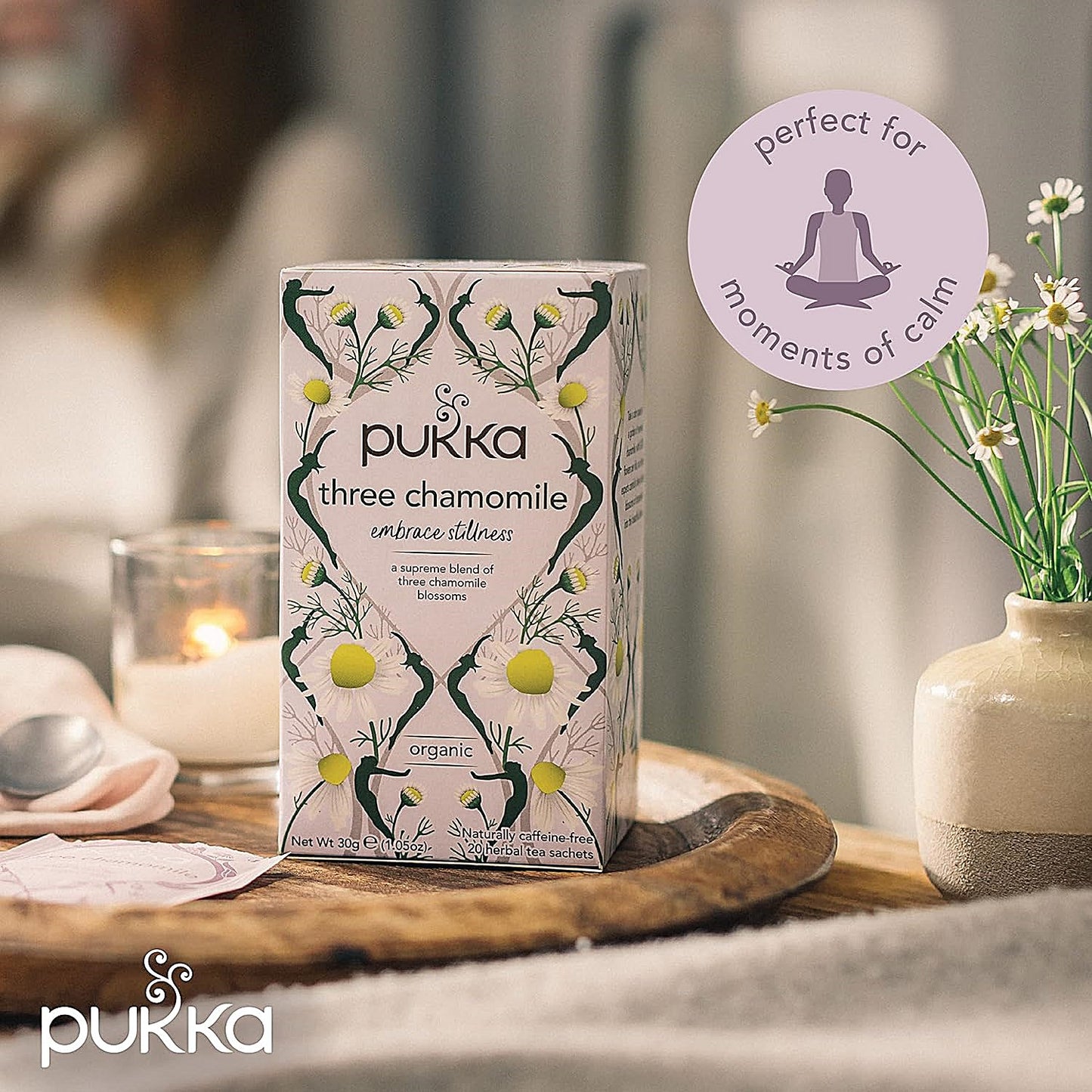 Pukka Three Chamomile Organic Tea Bags, Pack of 20
