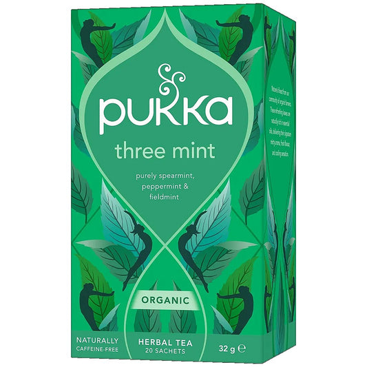 Pukka Three Mint Herbal Tea, Pack of 20