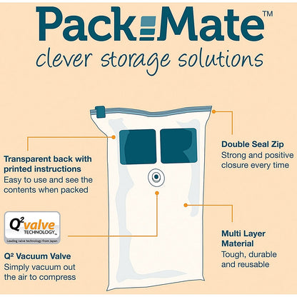 Packmate Large Flat Vacuum Storage Bags (Pack of 2)