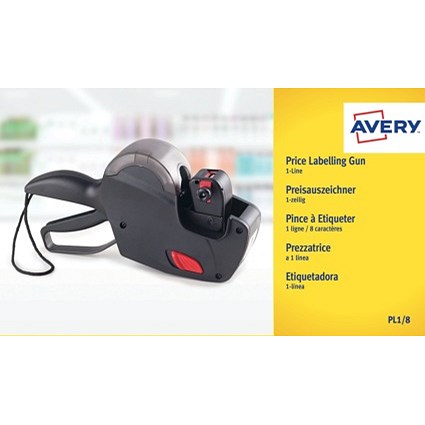 Avery Labelling Gun 1-Line for Maximum 8 Characters - PL1/8 Easy2Order : PL1X8
