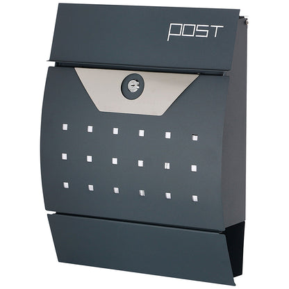 Phoenix Estilo Front Loading Letter Box, Graphite