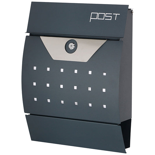 Phoenix Estilo Front Loading Letter Box, Graphite
