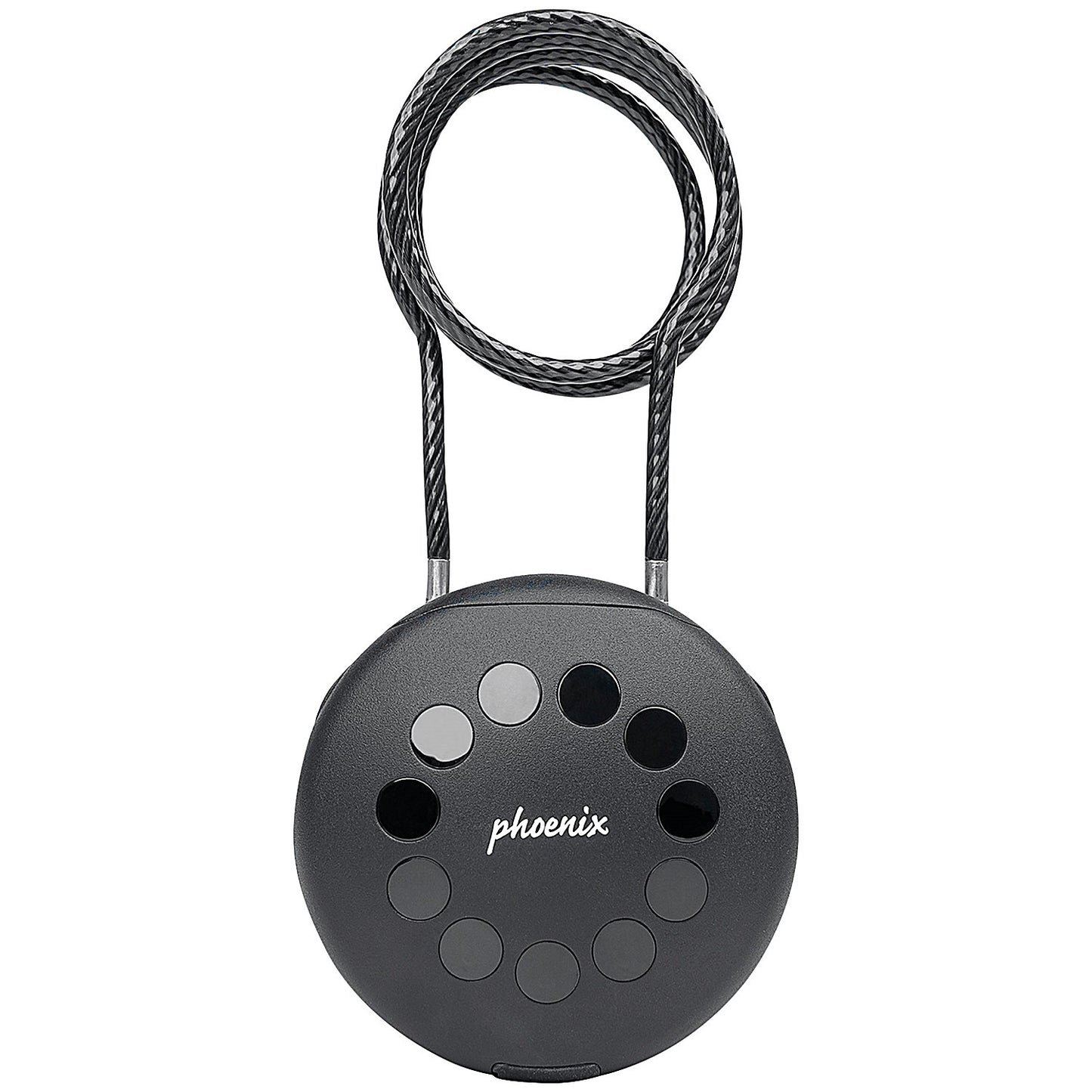 Phoenix Palm Smart Key Safe with Electronic Lock and Security Cable, Black