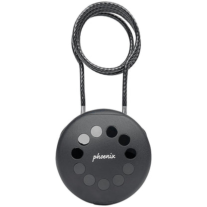 Phoenix Palm Smart Key Safe with Electronic Lock and Security Cable, Black