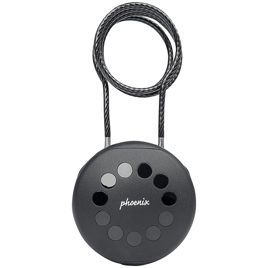 Phoenix Palm Smart Key Safe with Electronic Lock and Security Cable, Black