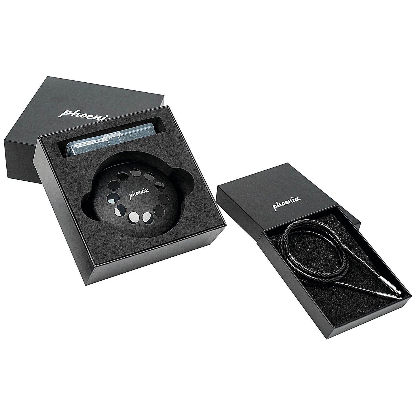Phoenix Palm Smart Key Safe with Electronic Lock and Security Cable, Black