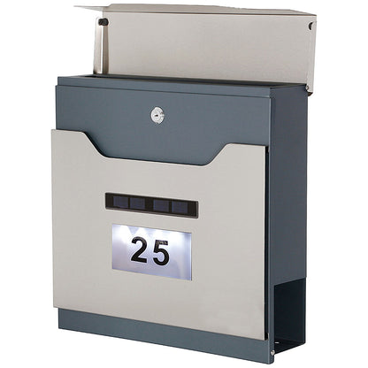 Phoenix Estilo Top Loading Letter Box, Grey