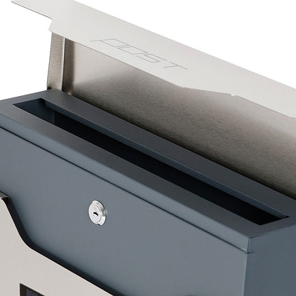 Phoenix Estilo Top Loading Letter Box, Grey