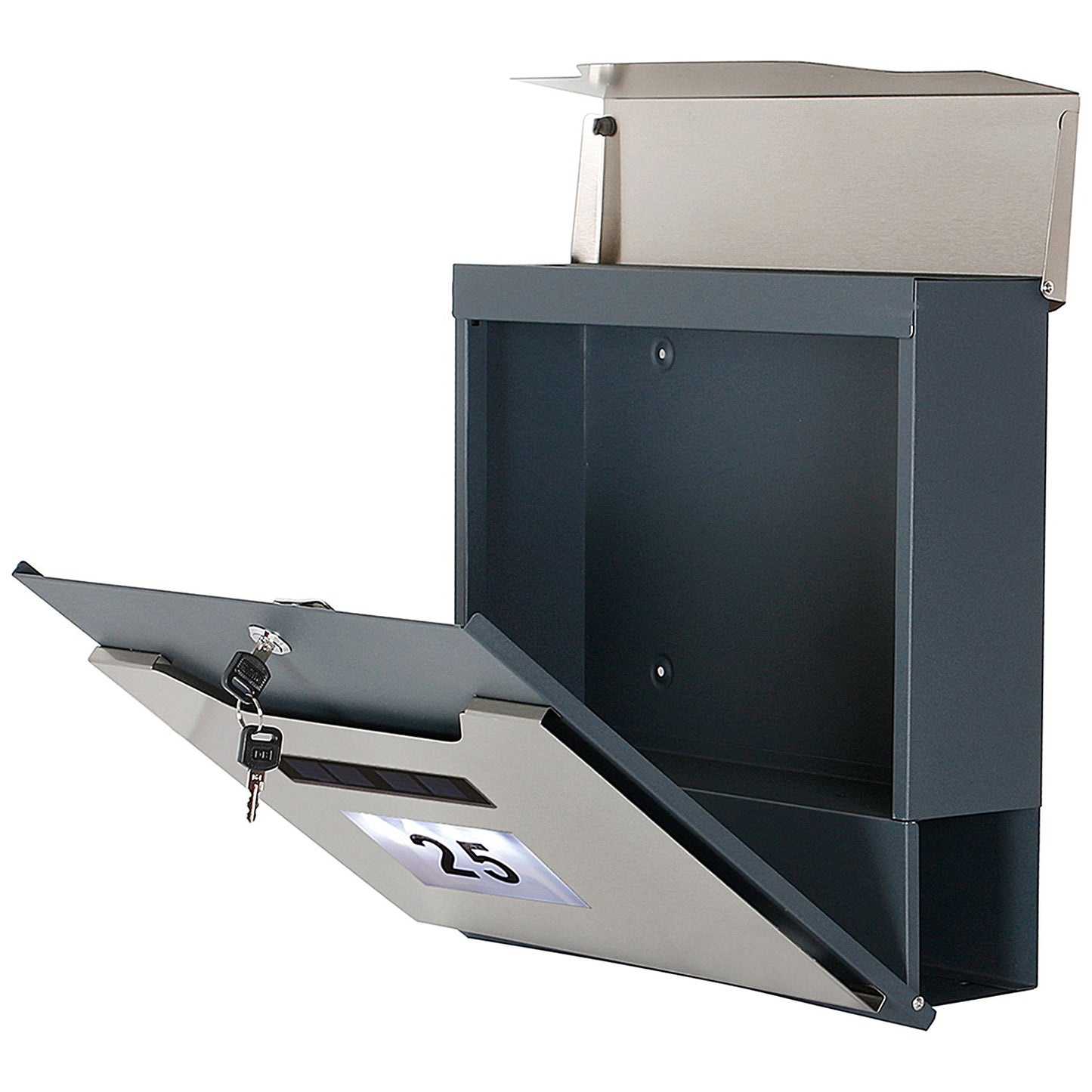 Phoenix Estilo Top Loading Letter Box, Grey
