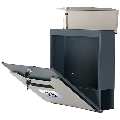 Phoenix Estilo Top Loading Letter Box, Grey