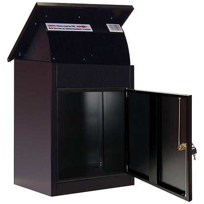Phoenix Top Loading Pacel Box with Key Lock, Black