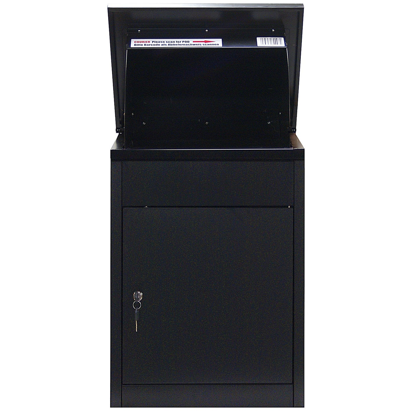 Phoenix Top Loading Pacel Box with Key Lock, Black