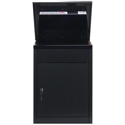 Phoenix Top Loading Pacel Box with Key Lock, Black