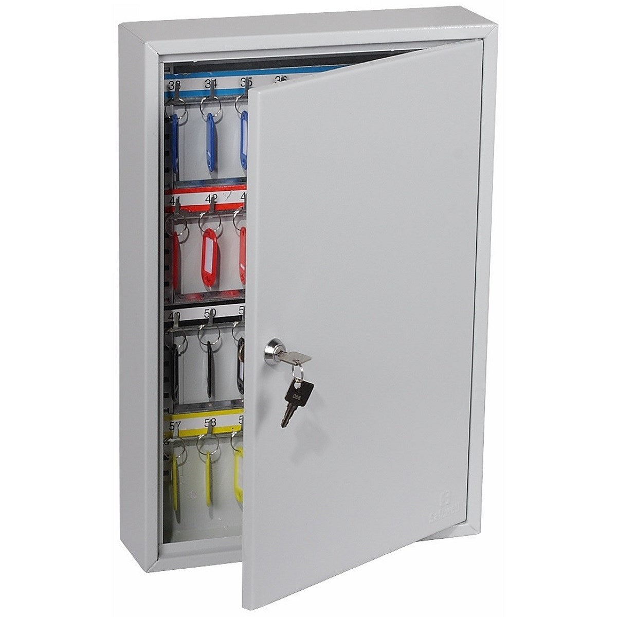 Phoenix Commercial Key Cabinet 64 Hook Key Lock Grey KC0602K