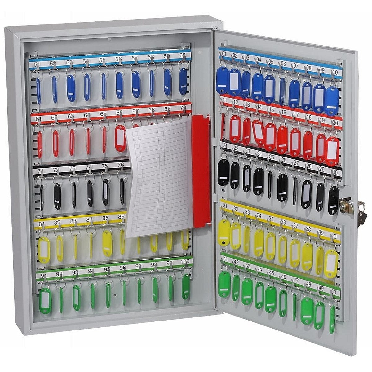 Phoenix Commercial Key Cabinet 100 Hook Grey KC0603K