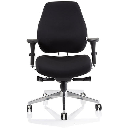 Chiro Plus Ergo Posture Chair, Height Adjustable Arms, Black