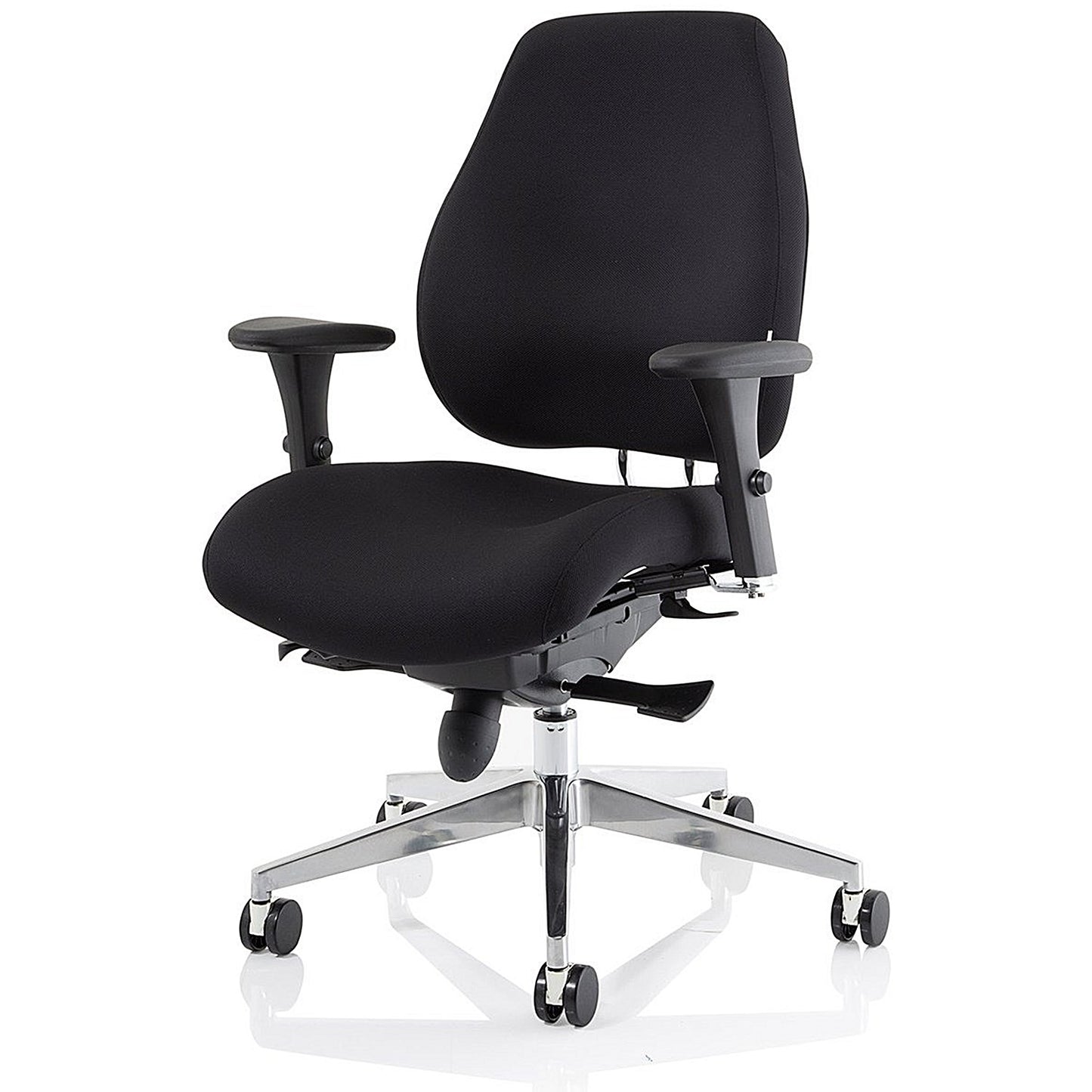 Chiro Plus Ergo Posture Chair, Height Adjustable Arms, Black