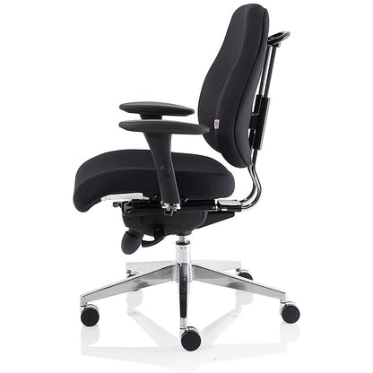 Chiro Plus Ergo Posture Chair, Height Adjustable Arms, Black