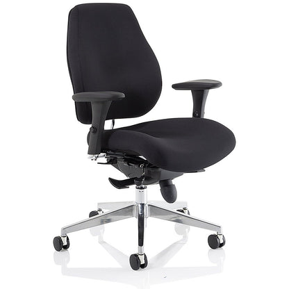 Chiro Plus Ergo Posture Chair, Height Adjustable Arms, Black