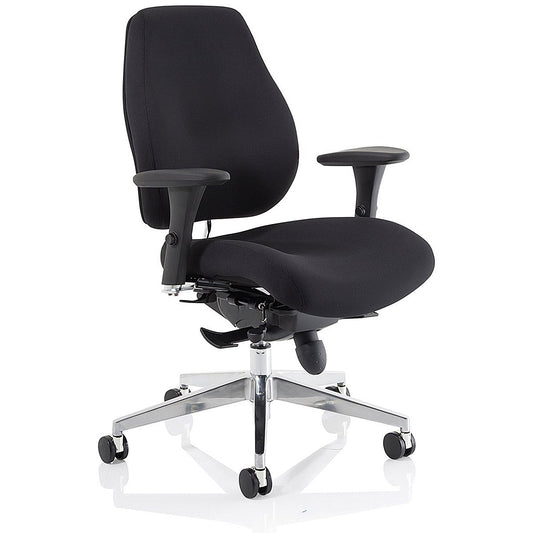 Chiro Plus Ergo Posture Chair, Height Adjustable Arms, Black