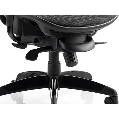 Stealth Shadow Ergo Mesh Back Posture Chair, Height Adjustable Arms, Black
