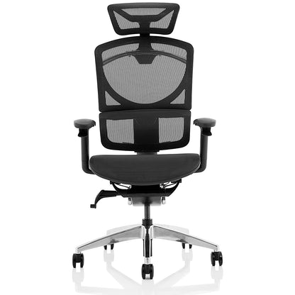Ergo Click Plus Mesh Operator Chair, Headrest, Height Adjustable Arms, Black