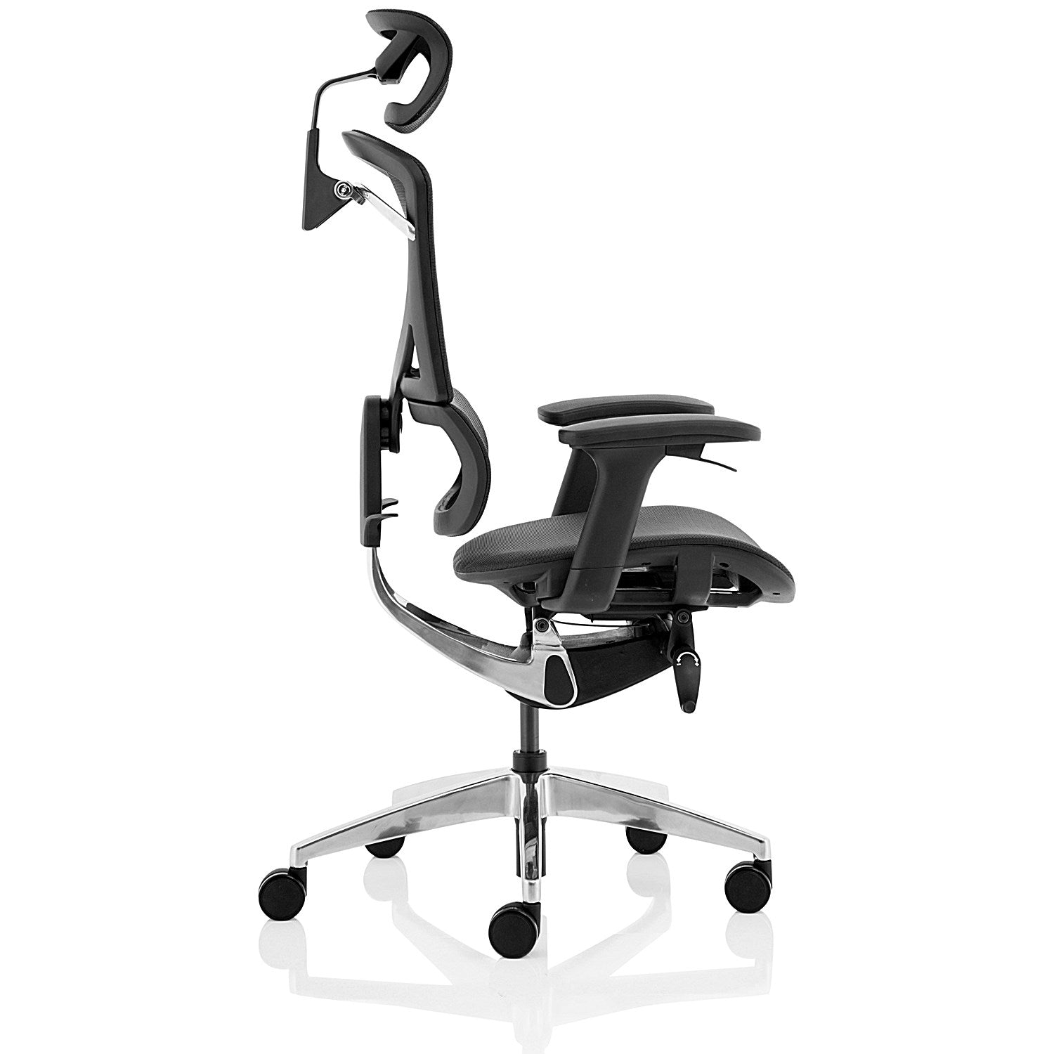Ergo Click Plus Mesh Operator Chair, Headrest, Height Adjustable Arms, Black