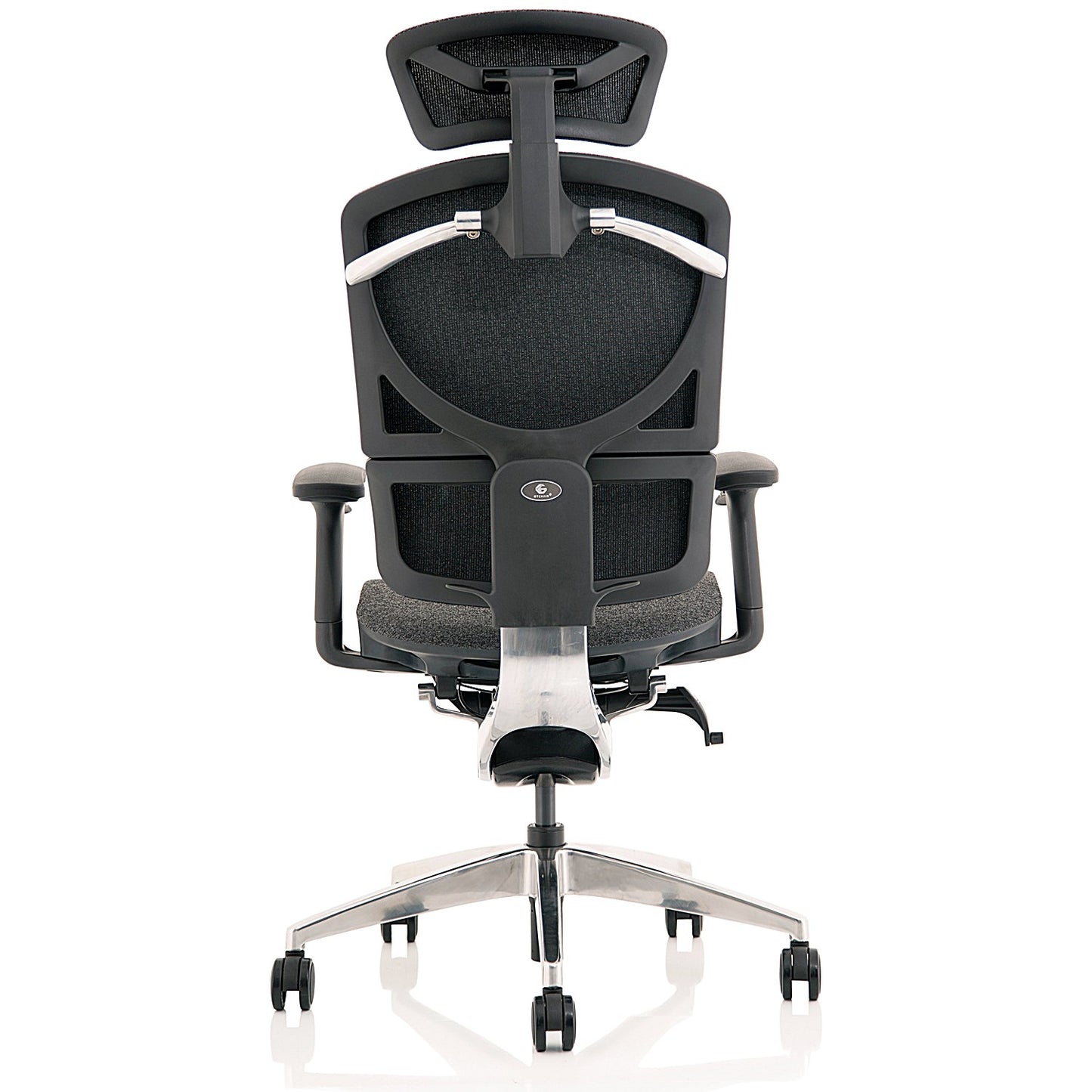 Ergo Click Plus Fabrimesh Operator Chair, Headrest, Height Adjustable Arms, Grey