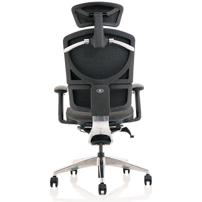 Ergo Click Plus Fabrimesh Operator Chair, Headrest, Height Adjustable Arms, Grey