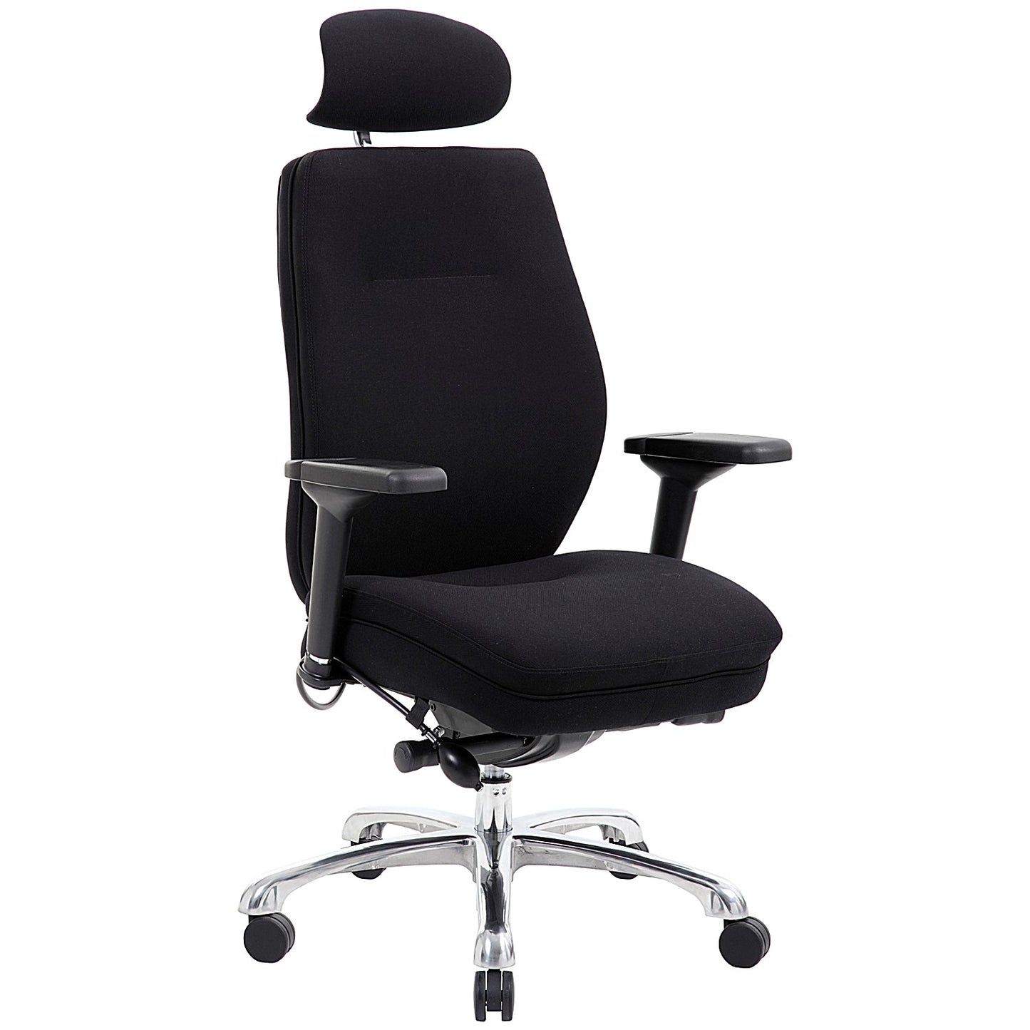 Domino Operator Chair, Headrest, Height Adjustable Arms, Black