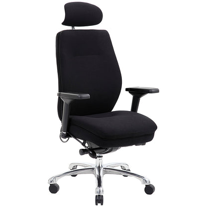 Domino Operator Chair, Headrest, Height Adjustable Arms, Black