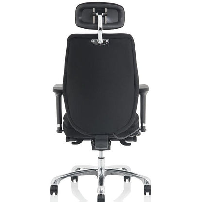 Domino Operator Chair, Headrest, Height Adjustable Arms, Black