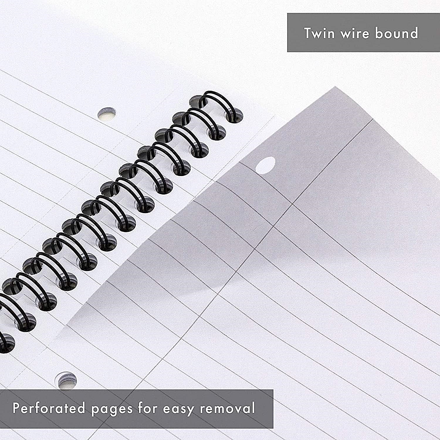 Pukka Pad Easy-Riter Wirebound Notebook, A4, Ruled with Margin, 150 Pages, Blue, Pack of 3