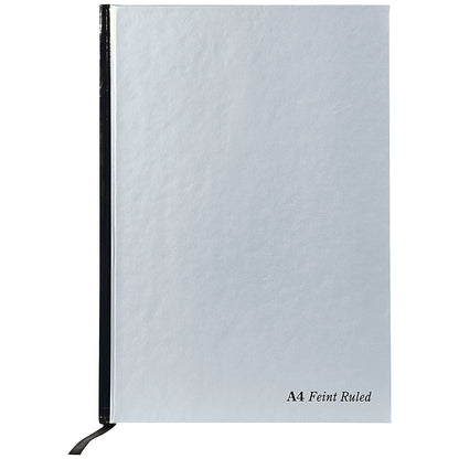 Pukka Pad Casebound Notebook, A4, Ruled, 192 Pages, Silver, Pack of 5