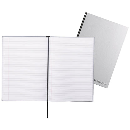 Pukka Pad Casebound Notebook, A4, Ruled, 192 Pages, Silver, Pack of 5