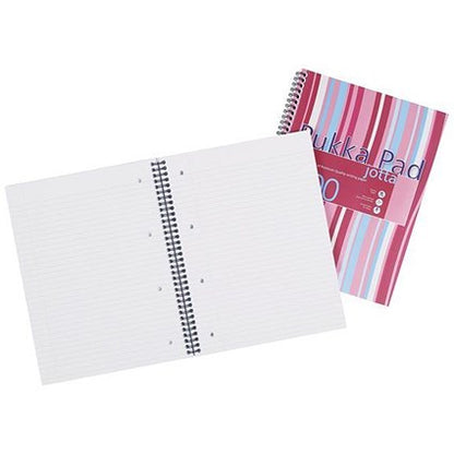 Pukka Pad Jotta Wirebound Notebook, A5, Ruled & Perforated, 200 Pages, Assorted Colours, Pack of 3