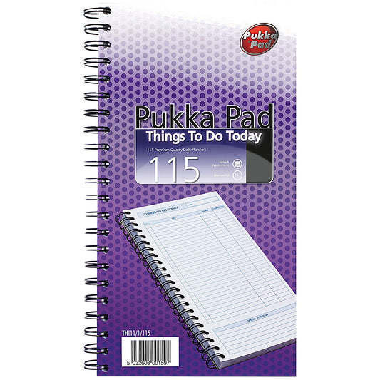 Pukka Pad Wirebound Things to Do Today Book, Perforated, 280x152mm, 115 Pages